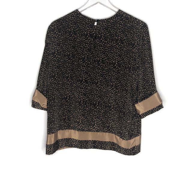 Vintage Tops - Lady Carol Petites Cheetah Blouse Short Sleeve 16